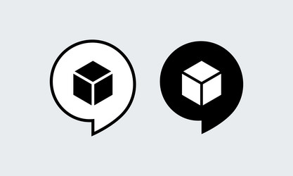 box cube icon logo product concept vector