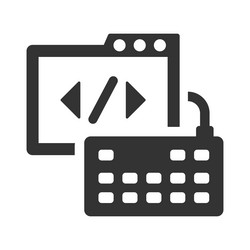 coding rebuild icon vector image