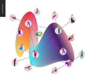 Decentralized Blockchain Network vector image