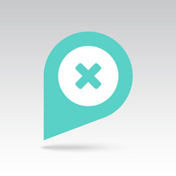 delete pin map icon pointer markers vector image