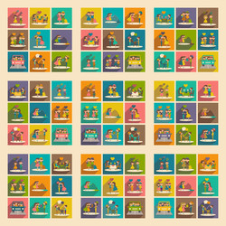 flat with shadow concept and mobile application vector image