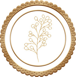 Isolated gold leaf plant design Royalty Free Vector Image
