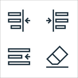 Text editor line icons linear set quality vector