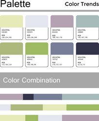 Color palette trends fashion colors for design vector