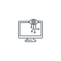 computer vision creative icon from artificial vector image