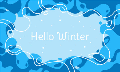 hello winter banner vector