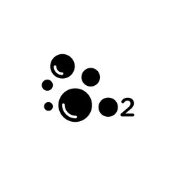 oxygen o2 icon isolated on white background vector image