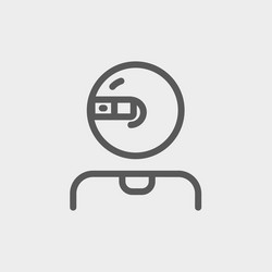 computer web camera thin line icon vector image
