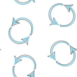 icon circulating reset button reload on cartoon vector image