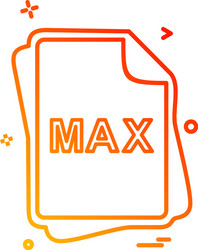 Max file type icon design vector