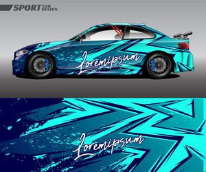 Racing Car Wrap - Abstract Texture Vector Image