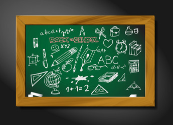 School blackboard vector