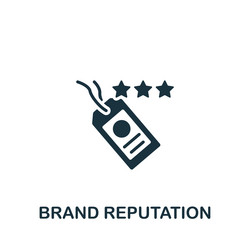 Brand reputation icon monochrome simple sign from vector