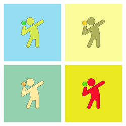 flat isometric athletics hammer throw summer vector