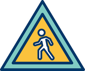 pedestrian crossing icon vector