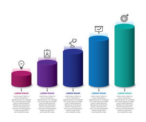 Set colorful infographic elements vector