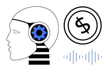 artificial intelligence and automation for finance vector image