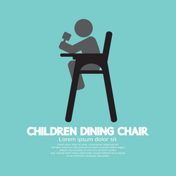 Children dining chair vector