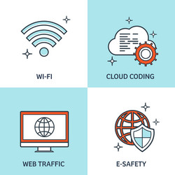 flat background coding vector image