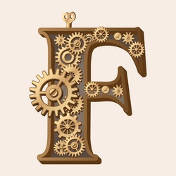 Mechanical alphabet Royalty Free Vector Image - VectorStock