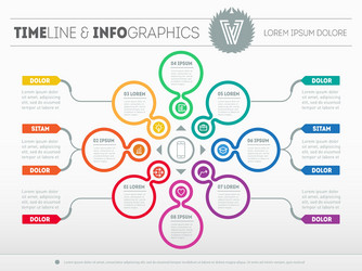 web template for circle diagram or presentation vector image