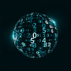digital code background vector image