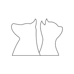 dog and cat logo design Vector Image