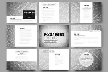 set of 9 templates for presentation slides vector image