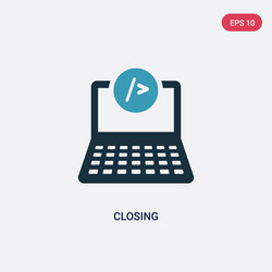 two color closing icon from web concept isolated vector image