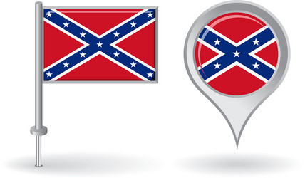 Circle flag of the confederate states america Vector Image