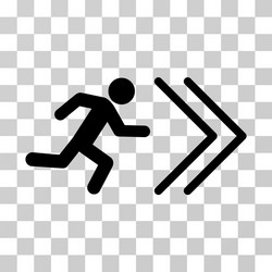 exit direction icon vector image