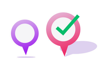 pin pgs pointer markers for map location icon vector image