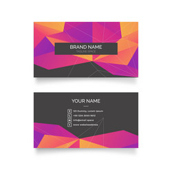 colorful abstract modern business card design vector