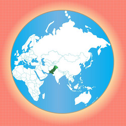 earth globe view of the world map in white vector image