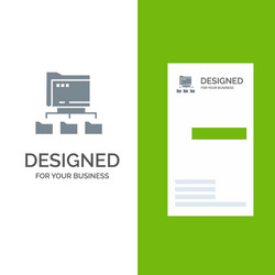 folder folders network computing grey logo design vector image