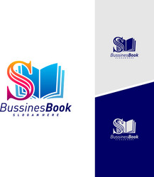 initial s with book logo design template Vector Image