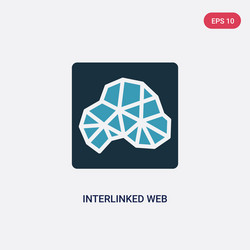 two color interlinked web icon from concept vector image