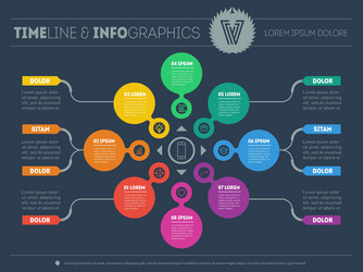 Web template for circle diagram or presentation vector