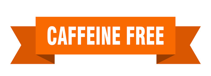 caffeine free ribbon paper band vector