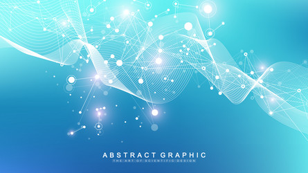 digits abstract background with connected line vector image
