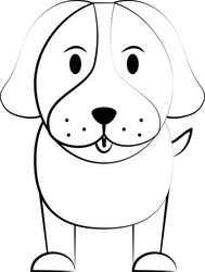 dog cartoon icon image vector