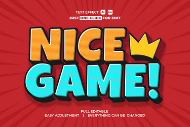 Game event text effect editable vector