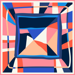 Geometric style abstract colorful shapes pattern vector
