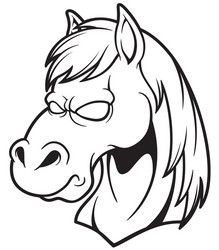 head horse Vector Image