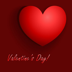3d red heart love symbol isolated Royalty Free Vector Image
