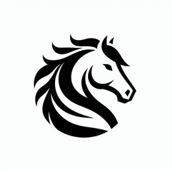 Noble Horse Crest Vector Image