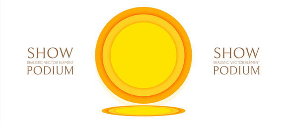 3d realistic circle posium empty stage showcase vector image