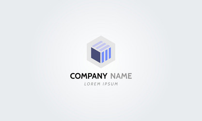 Box cube icon logo product concept vector