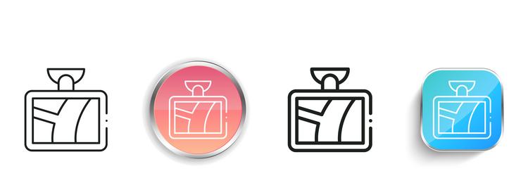 gps navigation icon thin linear regular vector image