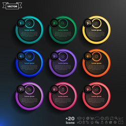 infographic design list with colorful circles vector image
